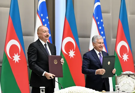 Ceremony for signing and exchanging Azerbaijan–Uzbekistan documents held in Tashkent - UPDATED