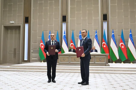 Ceremony for signing and exchanging Azerbaijan–Uzbekistan documents held in Tashkent - UPDATED