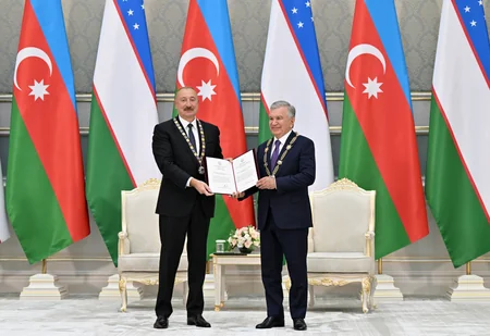 Award ceremony for Presidents of Azerbaijan and Uzbekistan held in Tashkent - Update