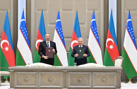 Ceremony for signing and exchanging Azerbaijan–Uzbekistan documents held in Tashkent - UPDATED