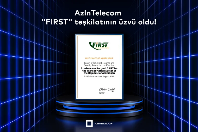 AzInTelecomun kibertəhlükəsizlik xidməti qlobal səviyyədə tanındı