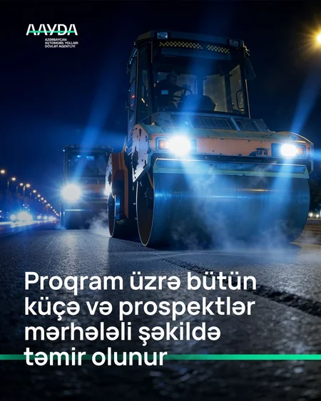 Bakıda 40 küçə və prospektdə yolların təmir işləri başa çatdırılıb