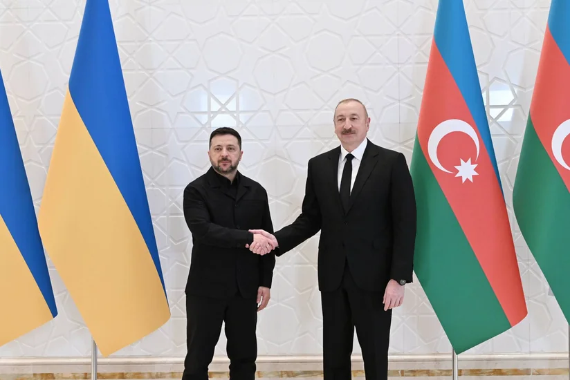 İlham Əliyev Volodimir Zelenskini Ukraynanın müstəqilliyinin 35 illiyi münasibətilə təbrik edib