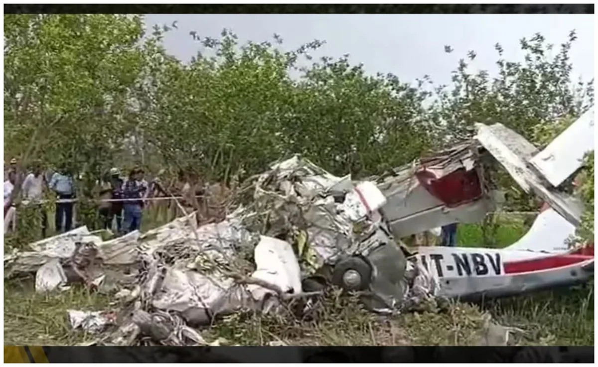 Training aircraft crashes in Kanpur, India