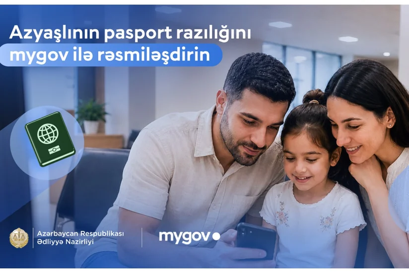 Azyaşlıya pasport verilməsi üçün razılıq ərizəsini artıq mygovdan əldə etmək mümkündür