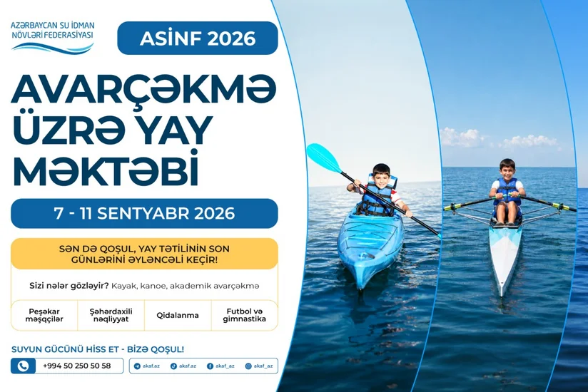 Azərbaycan Su İdman Növləri Federasiyası Yay məktəbi təşkil edəcək