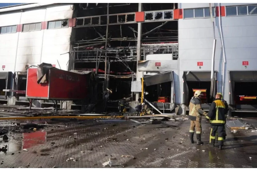 Russian strike hits Nova Poshta terminal in Ukraine's Odesa region