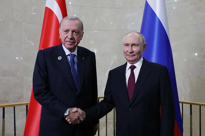 Ərdoğan Bişkekdə Putinlə görüşüb