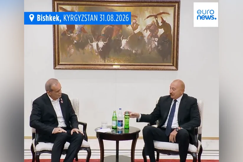 Euronews İlham Əliyevin Məsud Pezeşkianı İstisuya qonaq etməsini yayımlayıb