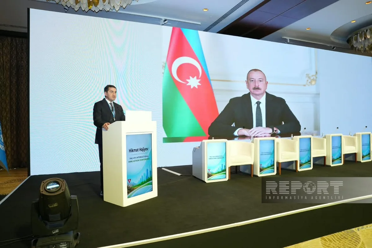 Ilham Aliyev addresses participants of 4th International Mine Action Conference