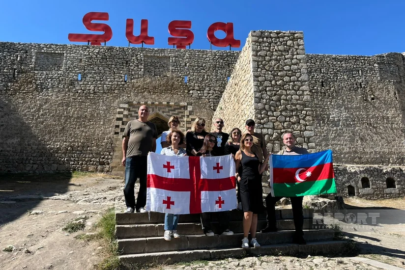 Georgian journalists and bloggers visit Shusha
