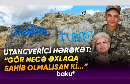 Baku TV turistlərin Şuşada qayaları yazaraq şəhərin tarixi və təbiətinə ziyan vermələri ilə bağlı süjet hazırlayıb