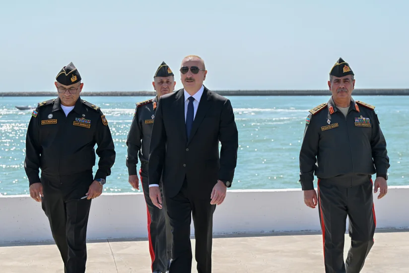 Prezident İlham Əliyev Hərbi Dəniz Qüvvələrində olub