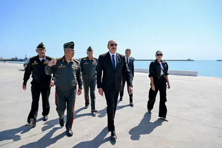 Prezident İlham Əliyev Hərbi Dəniz Qüvvələrində olub