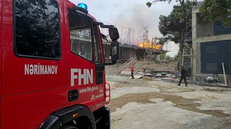 Binəqədi rayonu ərazisində yanğın baş verib