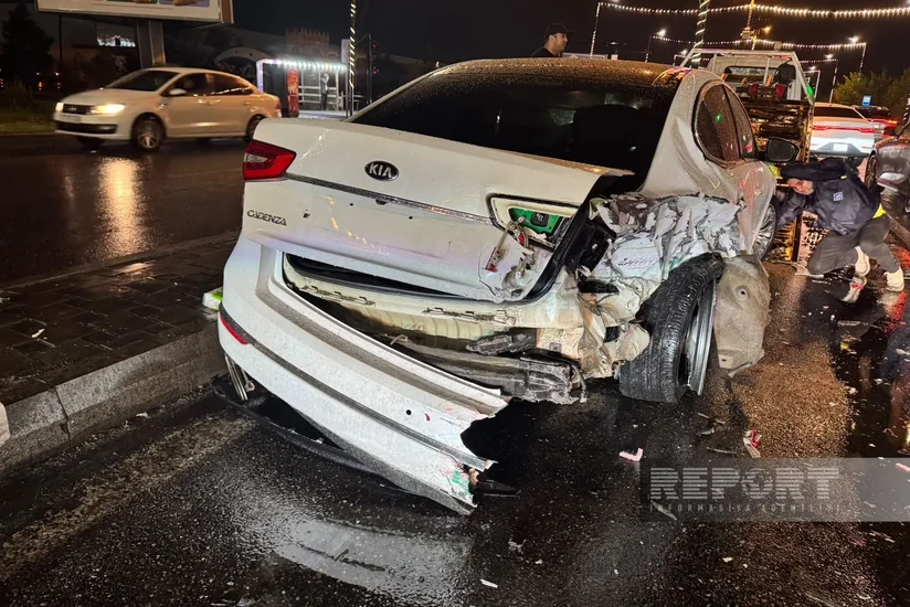 Sumqayıtda dörd avtomobil toqquşub, 5 nəfər xəsarət alıb