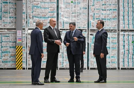 Ильхам Алиев принял участие в открытии предприятия Fabriora Group в Гарадагском районе