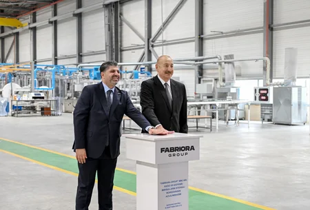 Ильхам Алиев принял участие в открытии предприятия Fabriora Group в Гарадагском районе