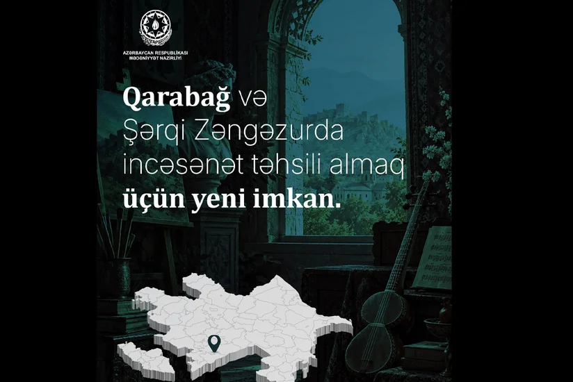 İşğaldan azad edilmiş ərazilərdə incəsənət təhsili üçün elektron müraciət sistemi istifadəyə verilib