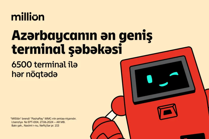 Milliön 6500 terminal ilə artıq ölkənin ən geniş ödəniş şəbəkəsidir