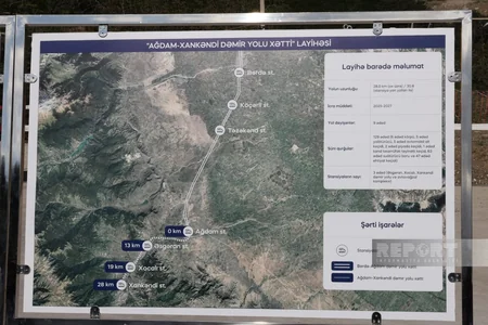 Diplomatlar Xankəndidə dəmir yolu və avtovağzal kompleksinin tikintisi ilə tanış olublar