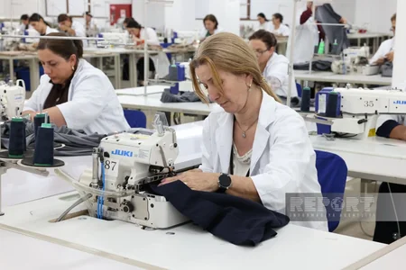 Foreign diplomats familiarize themselves with operations of garment factory in Azerbaijan's Khankandi