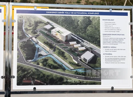 Diplomatlar Xankəndidə dəmir yolu və avtovağzal kompleksinin tikintisi ilə tanış olublar