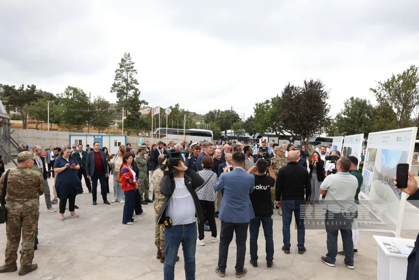 Foreign diplomats inspect construction of New Shusha Mosque in Azerbaijan's Karabakh