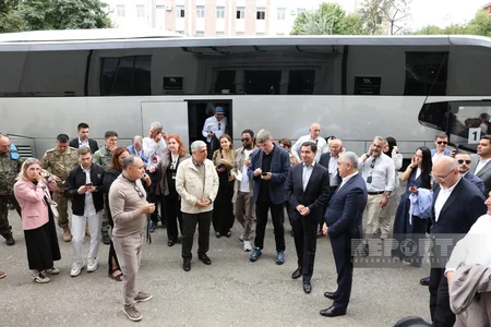 Foreign diplomats familiarize themselves with operations of garment factory in Azerbaijan's Khankandi