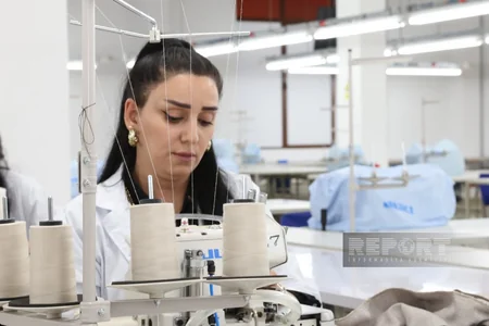 Foreign diplomats familiarize themselves with operations of garment factory in Azerbaijan's Khankandi