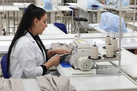 Foreign diplomats familiarize themselves with operations of garment factory in Azerbaijan's Khankandi
