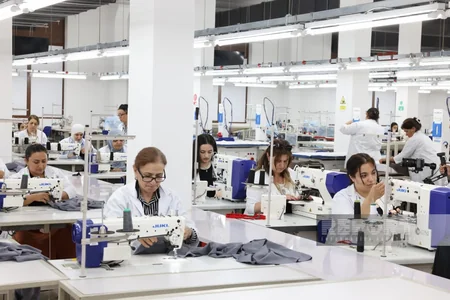 Foreign diplomats familiarize themselves with operations of garment factory in Azerbaijan's Khankandi