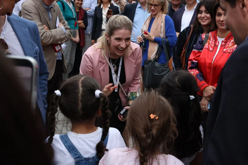 'The whole world has come to see you': Diplomats share warm moment with children in Shusha