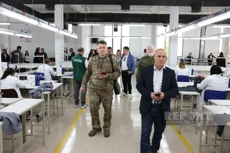 Foreign diplomats familiarize themselves with operations of garment factory in Azerbaijan's Khankandi