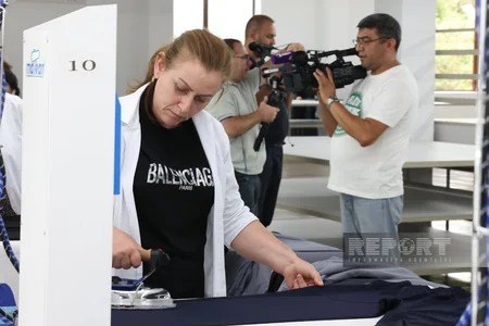 Foreign diplomats familiarize themselves with operations of garment factory in Azerbaijan's Khankandi
