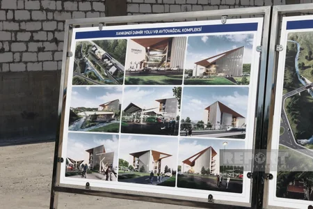 Diplomatlar Xankəndidə dəmir yolu və avtovağzal kompleksinin tikintisi ilə tanış olublar
