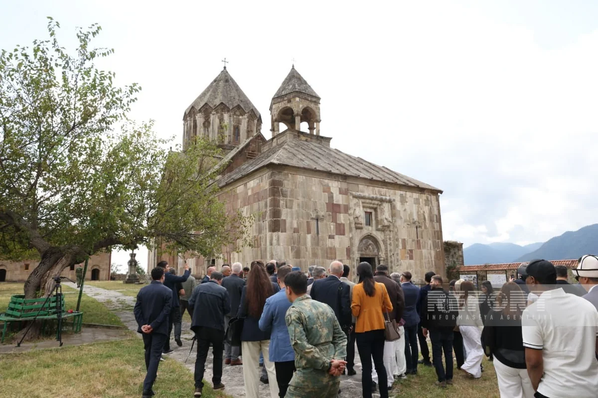 Foreign diplomats visit Ganjasar Monastery Complex in Azerbaijan's Karabakh