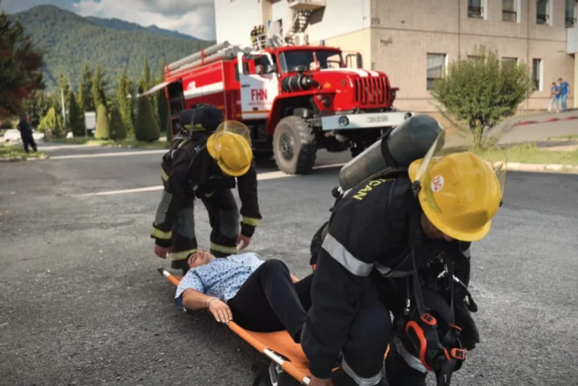 FHN Zaqatalada yanğın-taktiki təlim keçirib