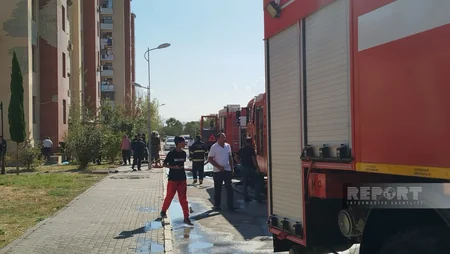Mingəçevirdə binada yanğın olub, zəhərlənənlər var