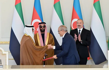 İlham Əliyev Birləşmiş Ərəb Əmirliklərinin milli təhlükəsizlik müşavirini qəbul edib