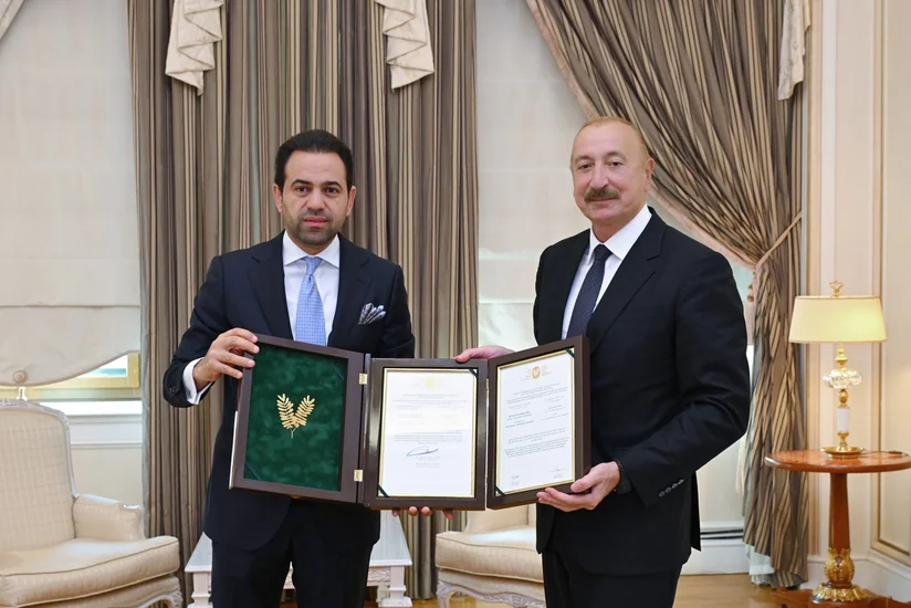 İlham Əliyevə Zayed İnsan Qardaşlığı Mükafatının sertifikatı təqdim olunub