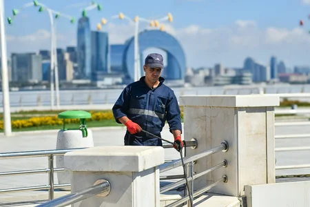 Baku Boulevard area waters cleaned of waste
