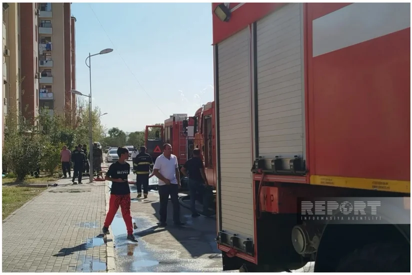 Mingəçevirdə binadakı yanğın zamanı zəhərlənən şəxslər xəstəxanadan evə buraxılıb - YENİLƏNİB