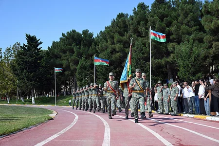 Heydər Əliyev adına Hərbi İnstitutda gənc kursantların andiçmə mərasimi keçirilib
