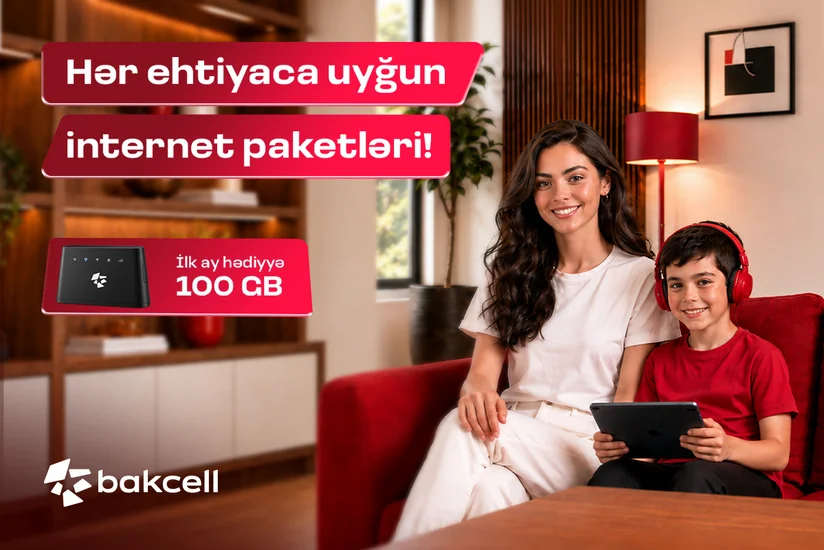 Bakcelldən Wi-Fi modemi alın, ilk abunəliyiniz pulsuz olsun