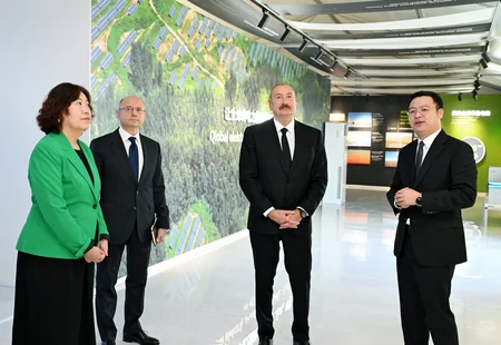 President Ilham Aliyev attends inauguration of Gobustan Solar Power Plant