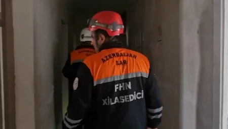 Badamdarda yaşayış binasında partlayış olub, xəsarət alan var