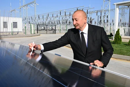 President Ilham Aliyev attends inauguration of Gobustan Solar Power Plant