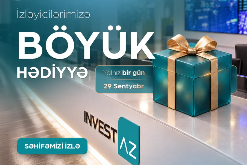 InvestAZdan izləyicilərinə hər ayın sonunda böyük hədiyyə!