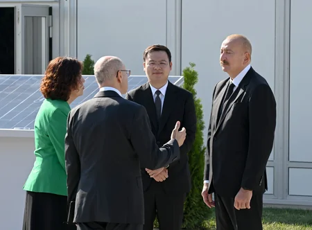 President Ilham Aliyev attends inauguration of Gobustan Solar Power Plant